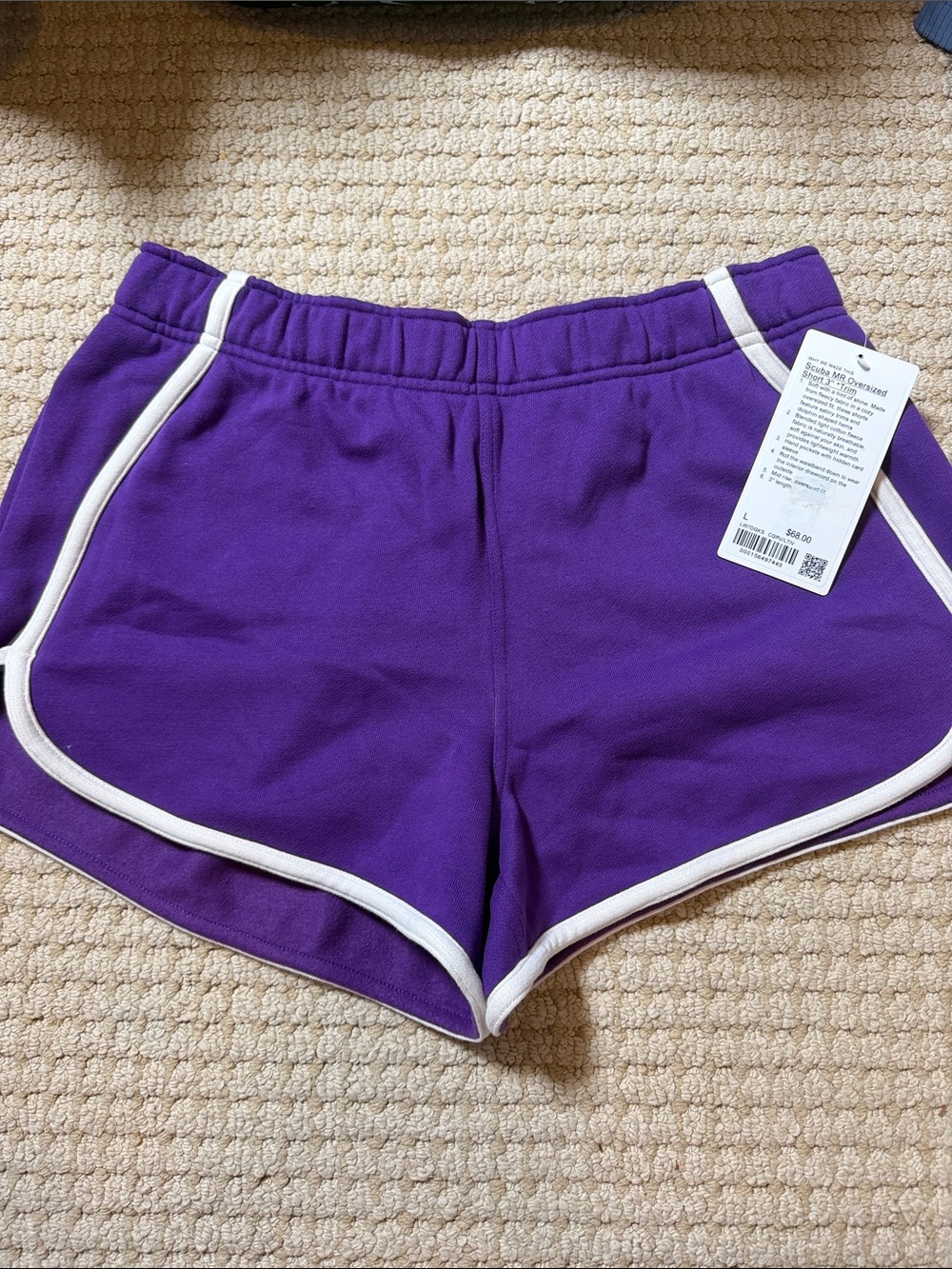 lululemon Scuba MR Oversized Short with Trim - Purple